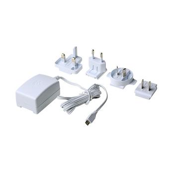 Official Raspberry Pi 3 Universal Power Supply White