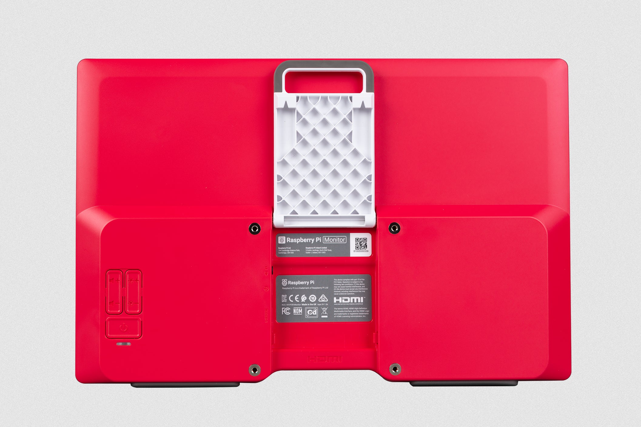 Makerbright Raspberry Pi 5 Raspberry Pi Monitor (Red/White) - MakerBright