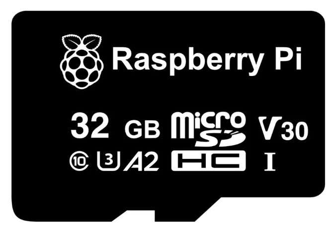 Official Raspberry Pi 32GB MicroSD Card, A2, V30 - MakerBright
