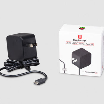Official Raspberry Pi 5 27W USB-C PSU w/PD (Black)