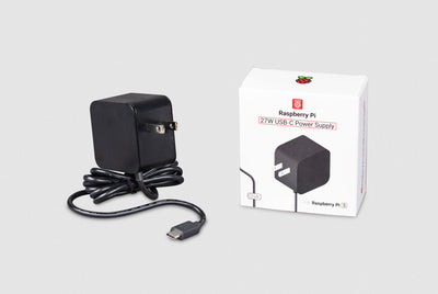Official Raspberry Pi 5 27W USB-C PSU w/PD (Black)