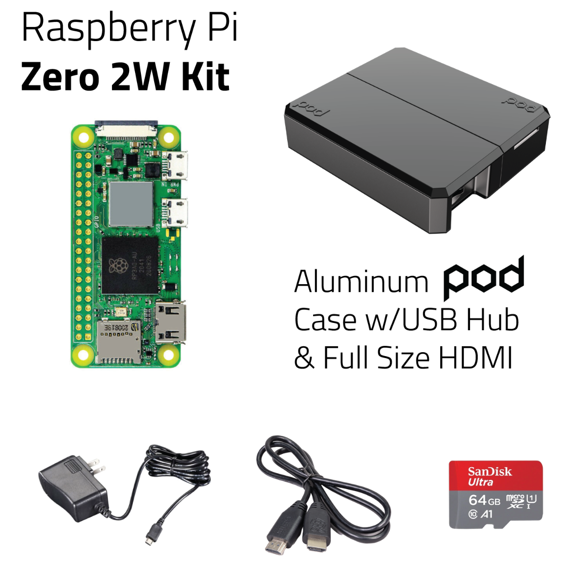 Makerbright Raspberry Pi 5 MakerBright Raspberry Pi 02W Deluxe Kit - MakerBright
