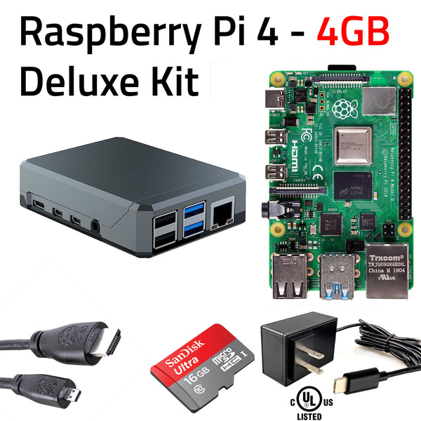 Makerbright Raspberry Pi 5 MakerBright Raspberry Pi 4 Deluxe Kit (4GB) - MakerBright