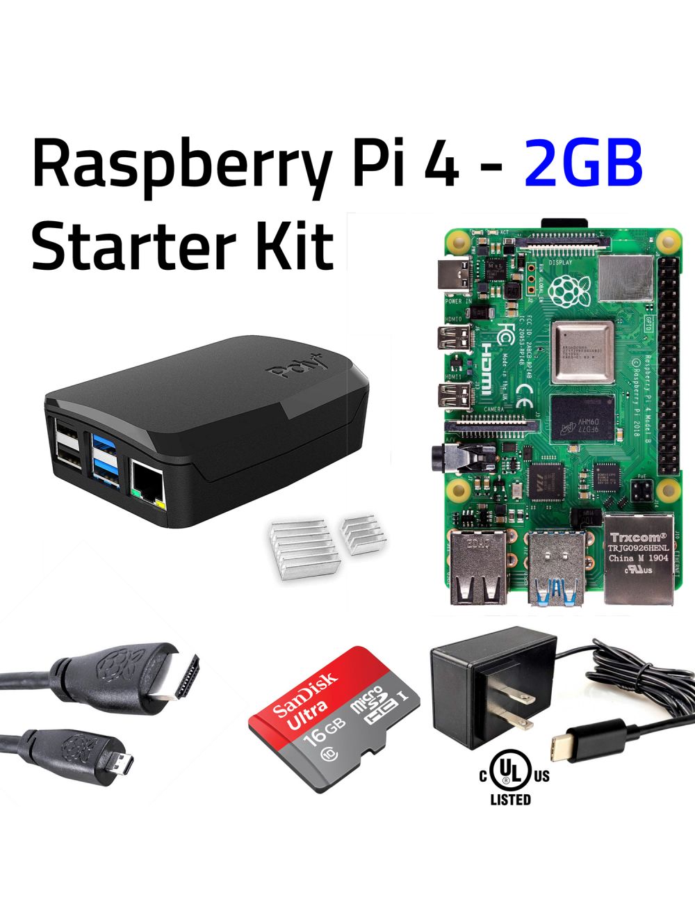 U:Create Raspberry Pi 4 Model B 2GB Starter Kit Black 