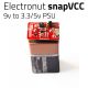 Electronut snapVCC 9v to 3.3/5.v PSU